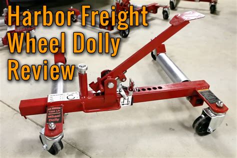 Open-side lift handles tires up to 34 in. . Wheel dolly harbor freight
